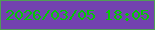 文字の大きさ：5、枠の色：509e55、背景の色：7342af、文字の色：03c903 無料ブログパーツのブログ時計