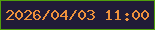 文字の大きさ：5、枠の色：509f0d、背景の色：211c37、文字の色：ef923c 無料ブログパーツのブログ時計