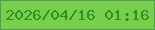 文字の大きさ：2、枠の色：509f45、背景の色：79ce4e、文字の色：299220 無料ブログパーツのブログ時計