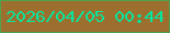 文字の大きさ：3、枠の色：50a14b、背景の色：9d6f2f、文字の色：06e59d 無料ブログパーツのブログ時計