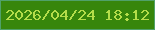 文字の大きさ：4、枠の色：50a169、背景の色：37860b、文字の色：b4dd4a 無料ブログパーツのブログ時計