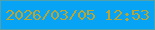 文字の大きさ：1、枠の色：50a1ac、背景の色：07a4f6、文字の色：b9a534 無料ブログパーツのブログ時計