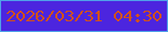 文字の大きさ：4、枠の色：50a2e9、背景の色：4c25df、文字の色：d15119 無料ブログパーツのブログ時計
