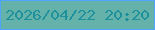 文字の大きさ：2、枠の色：50a3fe、背景の色：64b2a9、文字の色：1f919d 無料ブログパーツのブログ時計