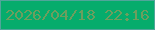 文字の大きさ：1、枠の色：50a59a、背景の色：06ac6c、文字の色：6d9e5e 無料ブログパーツのブログ時計