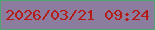 文字の大きさ：4、枠の色：50a670、背景の色：8c7d9e、文字の色：b61c17 無料ブログパーツのブログ時計