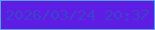 文字の大きさ：5、枠の色：50a6fc、背景の色：5e1ce5、文字の色：3845cb 無料ブログパーツのブログ時計
