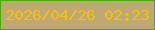 文字の大きさ：2、枠の色：50a908、背景の色：bea975、文字の色：f6c20e 無料ブログパーツのブログ時計