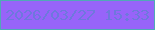 文字の大きさ：2、枠の色：50a9b7、背景の色：9764f9、文字の色：6e78dd 無料ブログパーツのブログ時計