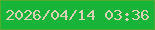 文字の大きさ：2、枠の色：50ab30、背景の色：17b439、文字の色：d7d0b3 無料ブログパーツのブログ時計