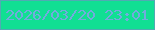 文字の大きさ：1、枠の色：50abb3、背景の色：11df93、文字の色：72abdd 無料ブログパーツのブログ時計