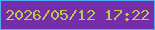 文字の大きさ：3、枠の色：50acf3、背景の色：762daa、文字の色：b7ca54 無料ブログパーツのブログ時計