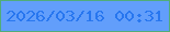 文字の大きさ：5、枠の色：50ad7a、背景の色：629efb、文字の色：2776ef 無料ブログパーツのブログ時計