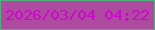 文字の大きさ：3、枠の色：50b07d、背景の色：ae4ba0、文字の色：cb07cc 無料ブログパーツのブログ時計
