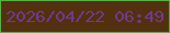 文字の大きさ：4、枠の色：50b444、背景の色：523110、文字の色：6e3a8f 無料ブログパーツのブログ時計