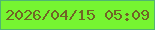文字の大きさ：4、枠の色：50b570、背景の色：76f531、文字の色：706526 無料ブログパーツのブログ時計