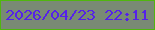 文字の大きさ：5、枠の色：50b60e、背景の色：798a74、文字の色：5521e9 無料ブログパーツのブログ時計