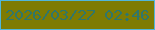 文字の大きさ：1、枠の色：50b6db、背景の色：7e7b03、文字の色：30766a 無料ブログパーツのブログ時計