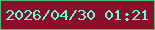 文字の大きさ：3、枠の色：50b77a、背景の色：8a0f28、文字の色：62ffe5 無料ブログパーツのブログ時計