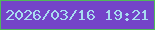 文字の大きさ：4、枠の色：50b959、背景の色：7444c8、文字の色：a8dbf0 無料ブログパーツのブログ時計