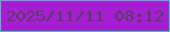 文字の大きさ：1、枠の色：50bbb7、背景の色：a71dd4、文字の色：574163 無料ブログパーツのブログ時計