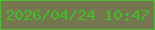 文字の大きさ：2、枠の色：50bc34、背景の色：767651、文字の色：3fbf24 無料ブログパーツのブログ時計