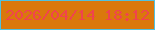 文字の大きさ：3、枠の色：50c1df、背景の色：da780c、文字の色：f0444d 無料ブログパーツのブログ時計