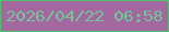 文字の大きさ：5、枠の色：50c36a、背景の色：a2689f、文字の色：74c498 無料ブログパーツのブログ時計