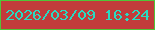 文字の大きさ：2、枠の色：50c438、背景の色：c23b3b、文字の色：28dac2 無料ブログパーツのブログ時計