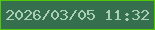 文字の大きさ：1、枠の色：50c807、背景の色：366f4e、文字の色：aacfb4 無料ブログパーツのブログ時計