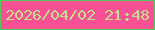 文字の大きさ：1、枠の色：50cb59、背景の色：f85094、文字の色：c0e18a 無料ブログパーツのブログ時計