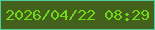 文字の大きさ：5、枠の色：50cd9b、背景の色：43611c、文字の色：70d819 無料ブログパーツのブログ時計