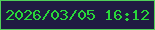 文字の大きさ：1、枠の色：50d05a、背景の色：201b42、文字の色：29d73a 無料ブログパーツのブログ時計