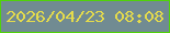 文字の大きさ：4、枠の色：50d20a、背景の色：718b92、文字の色：e4db4c 無料ブログパーツのブログ時計