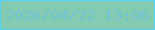 文字の大きさ：3、枠の色：50d2fb、背景の色：85cbb1、文字の色：6fc3d5 無料ブログパーツのブログ時計