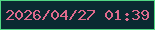 文字の大きさ：4、枠の色：50d783、背景の色：0a2a31、文字の色：df6a8d 無料ブログパーツのブログ時計