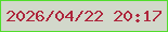 文字の大きさ：5、枠の色：50dd2b、背景の色：d2d8cb、文字の色：ae263c 無料ブログパーツのブログ時計