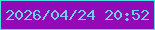 文字の大きさ：3、枠の色：50dde2、背景の色：920ab5、文字の色：70cdec 無料ブログパーツのブログ時計