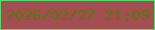 文字の大きさ：5、枠の色：50de6a、背景の色：a34e52、文字の色：5b780f 無料ブログパーツのブログ時計