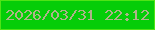 文字の大きさ：3、枠の色：50e316、背景の色：05cd08、文字の色：aeb389 無料ブログパーツのブログ時計