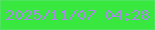 文字の大きさ：1、枠の色：50e362、背景の色：38e83f、文字の色：a68be5 無料ブログパーツのブログ時計