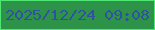 文字の大きさ：3、枠の色：50e675、背景の色：2d9348、文字の色：3250a2 無料ブログパーツのブログ時計