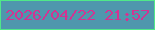 文字の大きさ：2、枠の色：50e889、背景の色：4f97ad、文字の色：d23392 無料ブログパーツのブログ時計