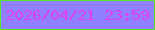 文字の大きさ：3、枠の色：50eb24、背景の色：9180fe、文字の色：df40ea 無料ブログパーツのブログ時計