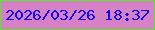 文字の大きさ：5、枠の色：50ec25、背景の色：d680c5、文字の色：1005ec 無料ブログパーツのブログ時計
