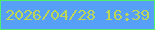 文字の大きさ：3、枠の色：50ee6f、背景の色：57a0f7、文字の色：bcd656 無料ブログパーツのブログ時計