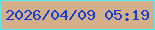文字の大きさ：3、枠の色：50eff7、背景の色：d4af89、文字の色：143fd7 無料ブログパーツのブログ時計