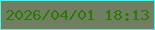 文字の大きさ：5、枠の色：50f2ec、背景の色：707e62、文字の色：2c7908 無料ブログパーツのブログ時計