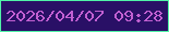 文字の大きさ：3、枠の色：50f3a8、背景の色：291066、文字の色：c260d2 無料ブログパーツのブログ時計