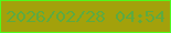 文字の大きさ：1、枠の色：50f81e、背景の色：a3a10b、文字の色：5daa41 無料ブログパーツのブログ時計
